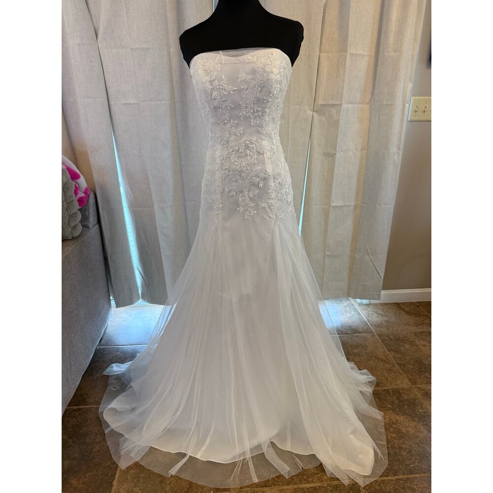 Lace Bridal Wedding Dress By Galina Size 10